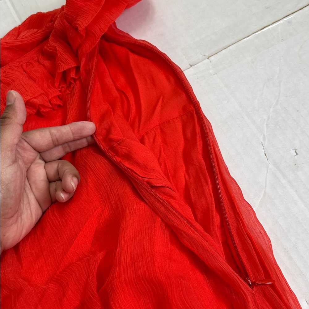 J.‎ Crew Collection One Shoulder Dress Crinkle Chiffon Womens 0 NEW Lined Formal - Picture 6 of 14